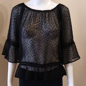 Tommy Hilfiger Black Sheer Blouse